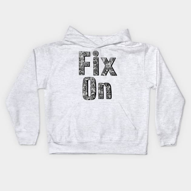 Mingi - Fix On Zentangle Kids Hoodie by TheHermitCrab